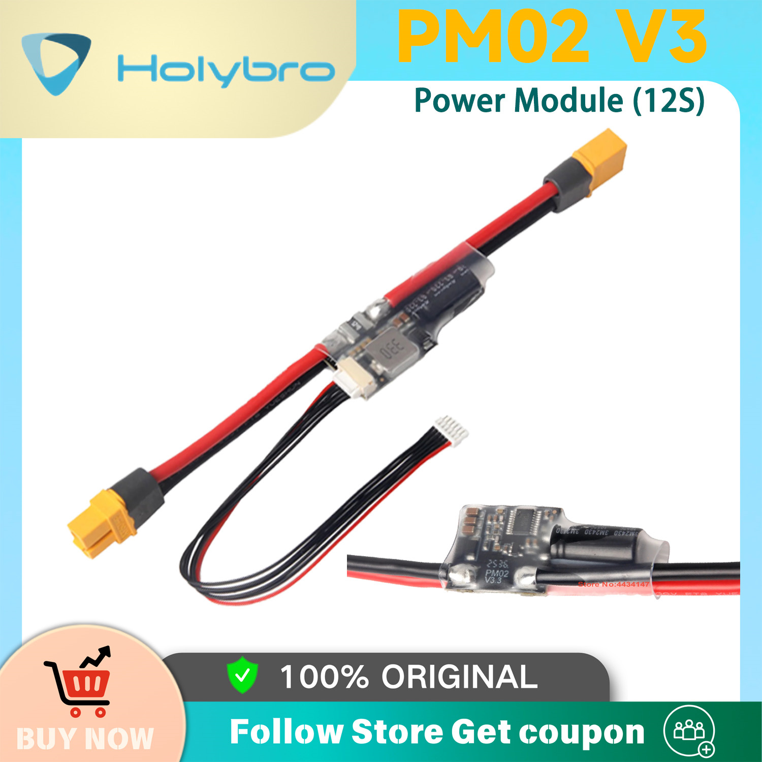 Holybro PM02D Power Module 2S- - Drone Kit Hexacopter recension och pris